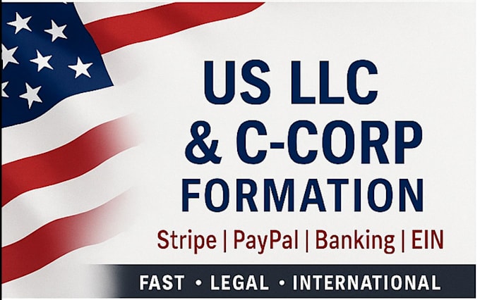 register your US llc with stripe, paypal and banking access