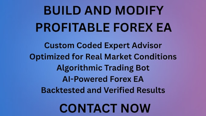 build and modify profitable trading bot and forex ea