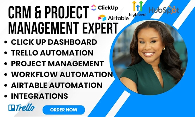 clickup dashboards airtable CRM systems trello workflow automations data hubspot