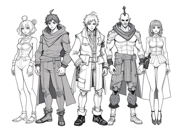 draw or sketch characters for you