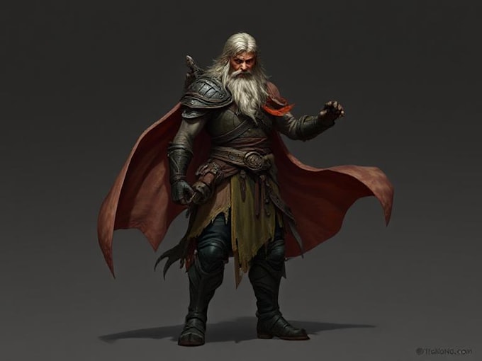 draw a fantasy character for dnd, pathfinder, etc