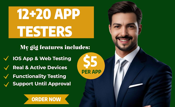 provide closed testing 12 testers 20 testers mobile app testing 12 testers