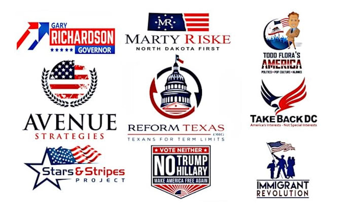 do creative political campaign election party appealing logo