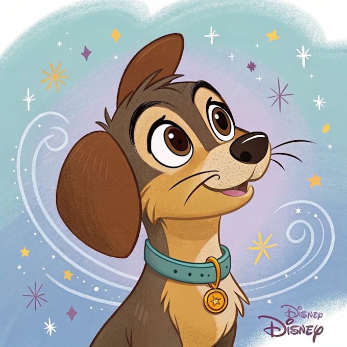 do a pet portrait in the disney style