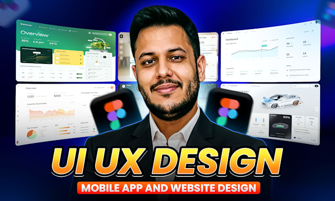 Build a modern figma ui ux for saas, dashboard, or landing page by ...