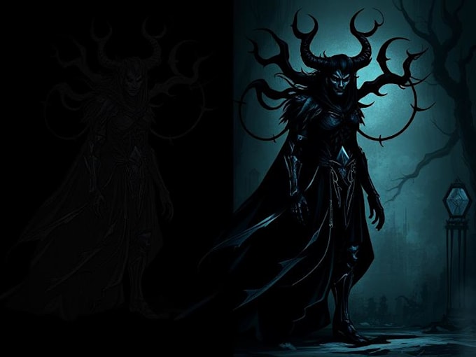 create a dark art illustration for you