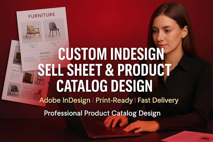 design custom indesign sell sheets and product catalog pages