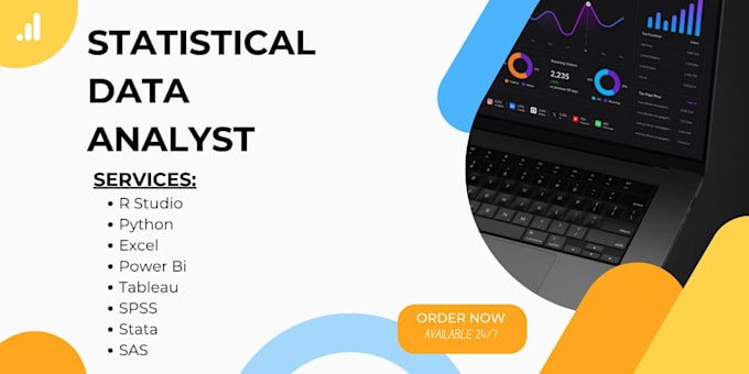 do statistical data analysis in r, python, excel, SAS, stata, tableau, power bi