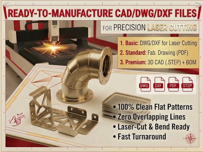 create sheet metal dxf files for laser cutting and bending