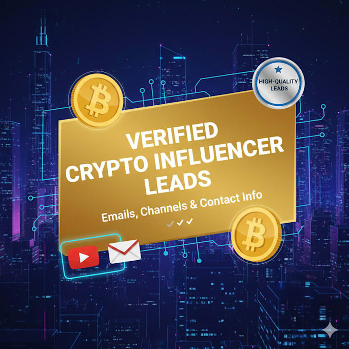 find verified youtube crypto influencers emaill ids