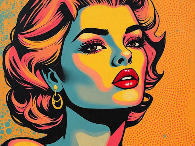 create a unique pop art and street modern artwork