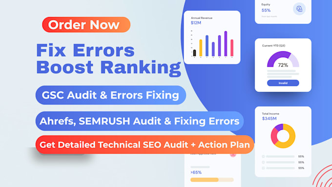 do detailed technical SEO audit, website audit to fix errors