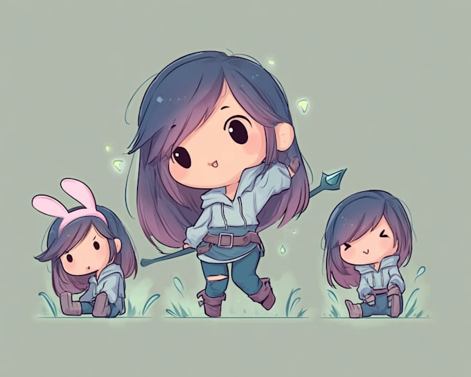 draw cute chibi character art