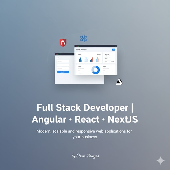 Build web apps with angular, react or nextjs by Oscarbringasmio | Fiverr