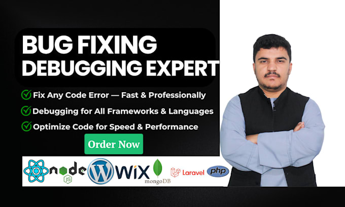 find and fix bugs, crashes, or issues in your web app professionally and fast