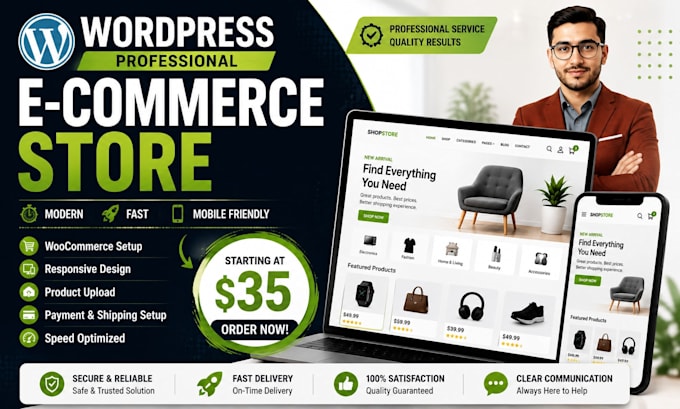 build wordpress ecommerce store with woocommerce