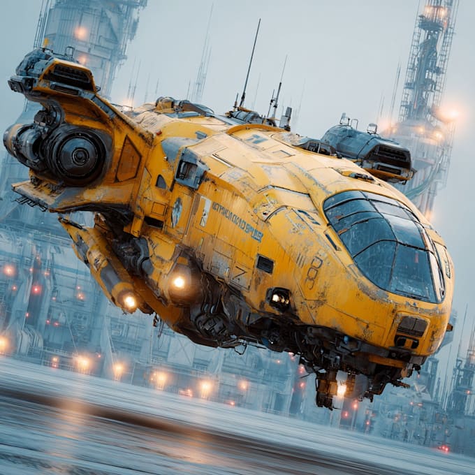 create high quality 3d concept art for vehicles, spaceships