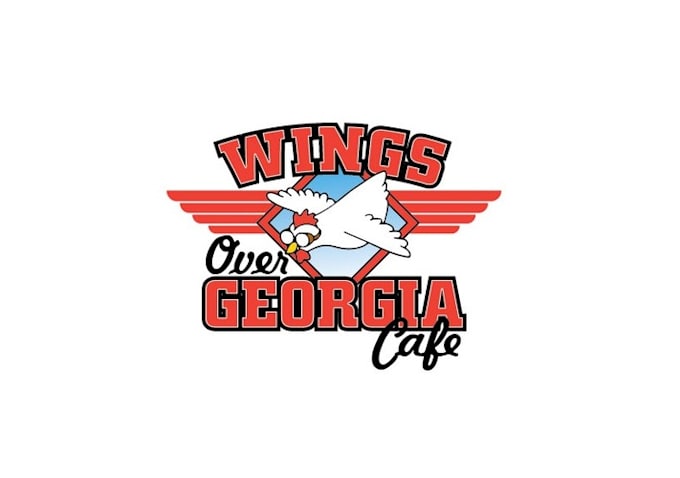 design awesome wings over georgia cafe logo