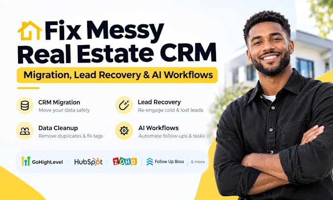 fix messy real estate CRM migration, lead recovery ai workflows CRM operations