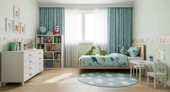 Design your 3d kids bedroom 3d playroom interior nursery room ...