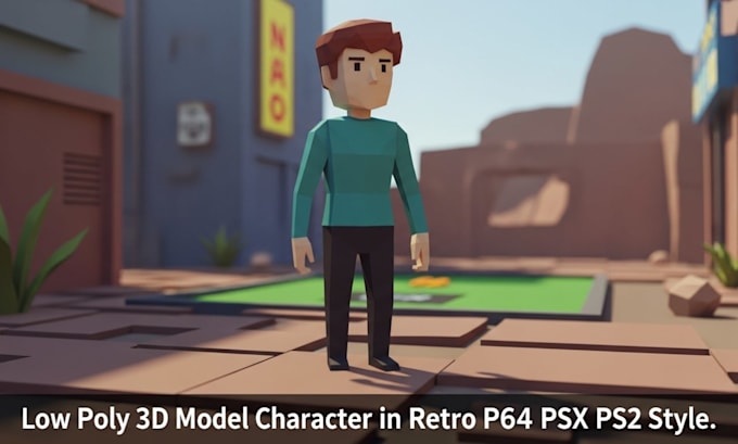 Retro Character Model Layout Create 3d object character model psx n64 ps1ps2 retro lowpoly model by ...