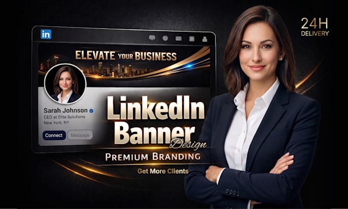 Design professional linkedin banner for personal branding and business ...