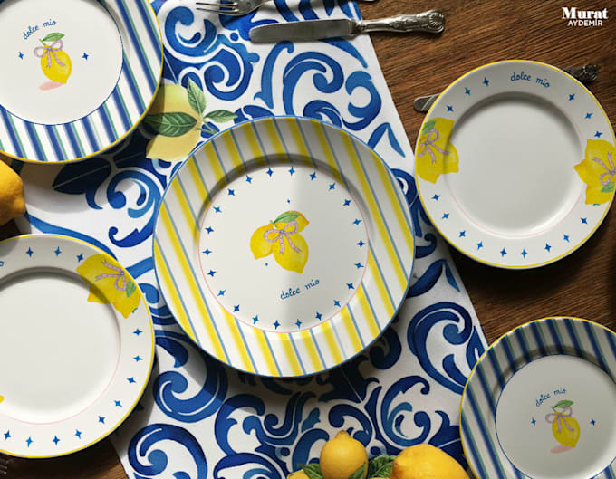 design patterns for tableware and fabrics and more