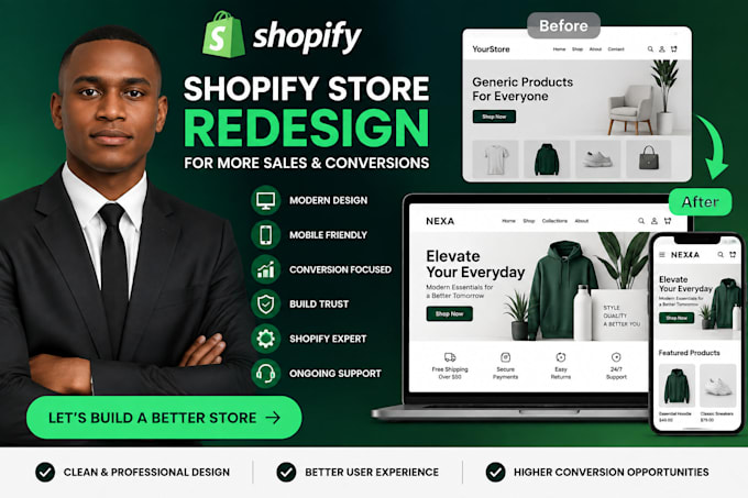 redesign your shopify store for more sales and conversions