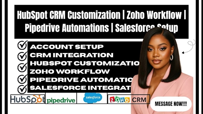 hubspot CRM customization zoho workflow pipedrive automations salesforce setup