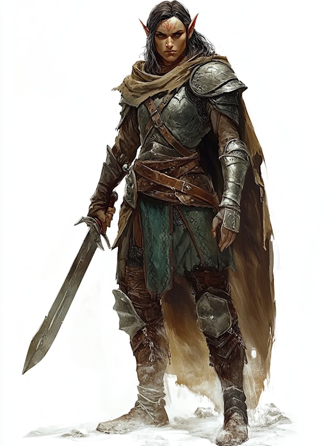 do fantasy dnd character illustration