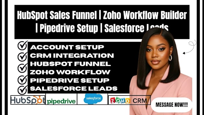 hubspot sales funnel zoho workflow builder pipedrive setup salesforce leads