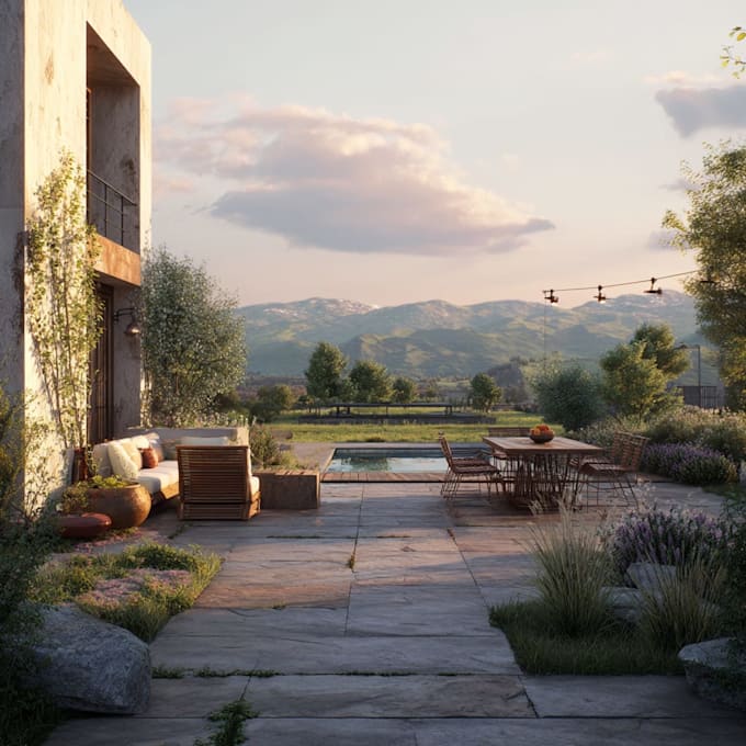 Create photorealistic outdoor renders, landscape design by Tommeson ...