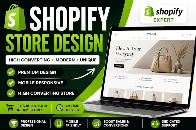 design and redesign a high converting store to improve conversion and sales
