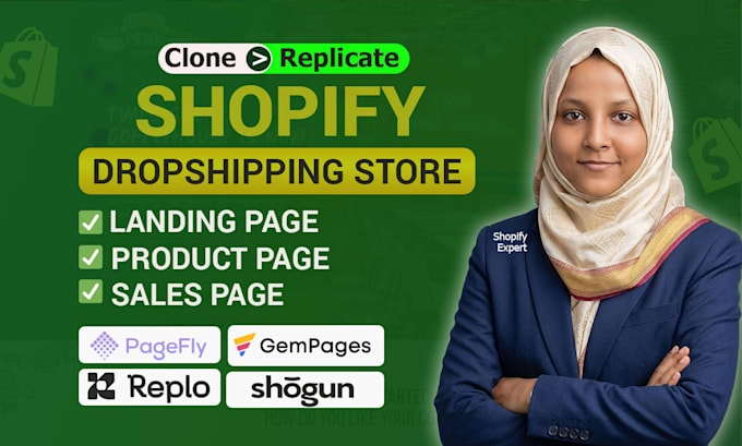 design shopify landing page or product page with replo page builder