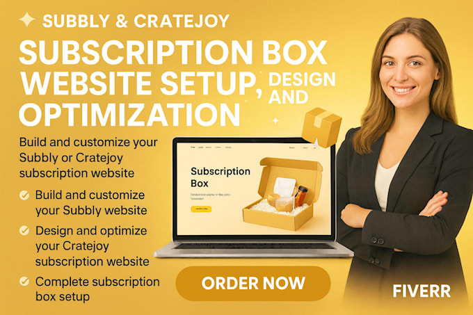 design subbly cratejoy subscription website setup design and optimization