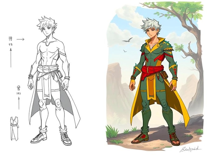 draw fantasy illustrations, concept art
