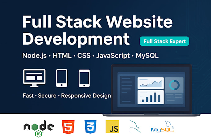 A responsive full stack website using nodejs html css javascript and ...