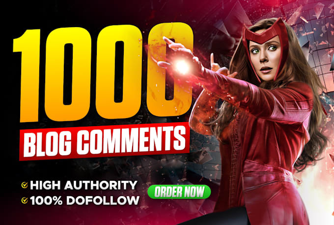 deliver 1000 dofollow blog comment backlinks all manual