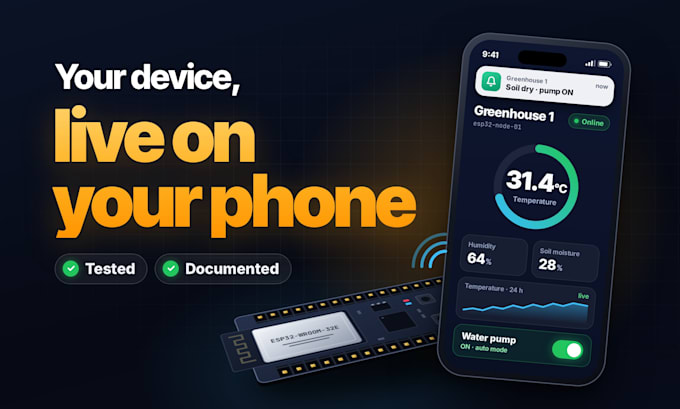 develop esp32 iot firmware with mqtt and cloud dashboard