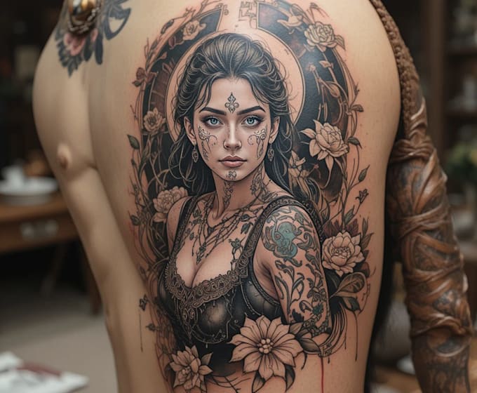 custom a watercolor tattoo design