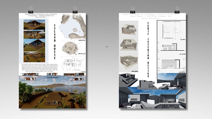 design architectural presentation board or poster
