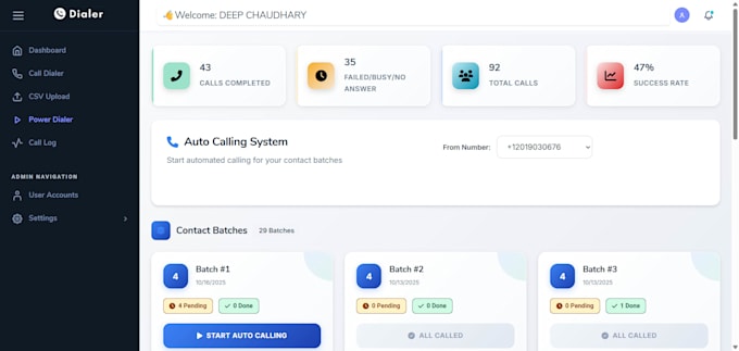do power dialler using twilio single line triple line