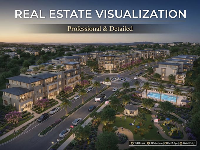 do photorealistic 3d architectural rendering for homes real estate development