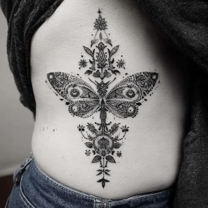 high end dotwork tattoo design for you
