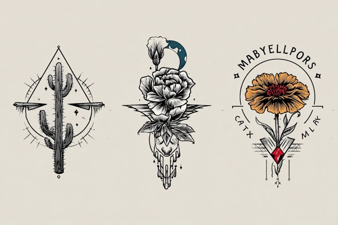 make a minimalist lineart tattoo design or illustration