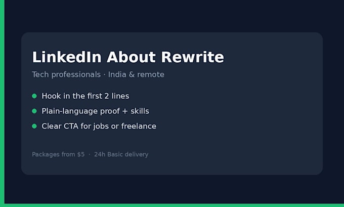 rewrite your linkedin about section that gets replies