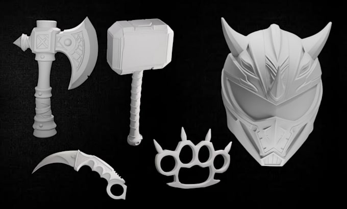 create 3d model props, objects or weapons