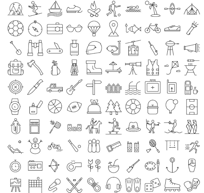 design flat vector icons of your choice
