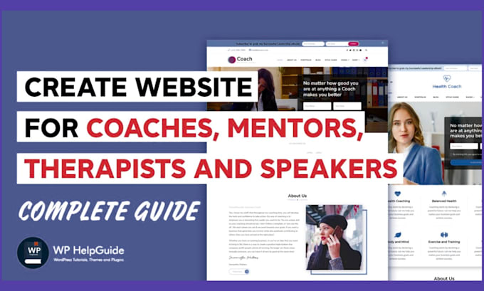 design a professional coaching website, life coach, business coach website