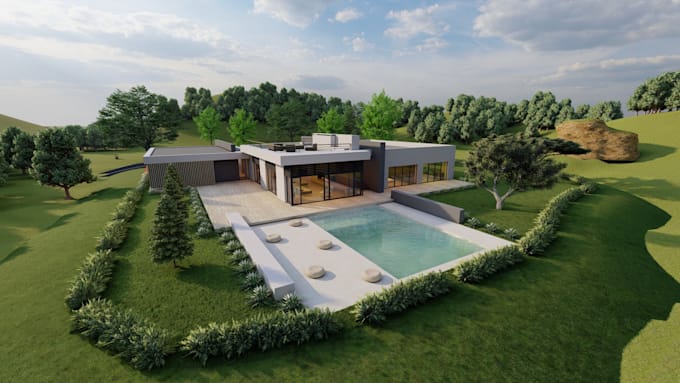 design realistic 3d architectural and interior renders